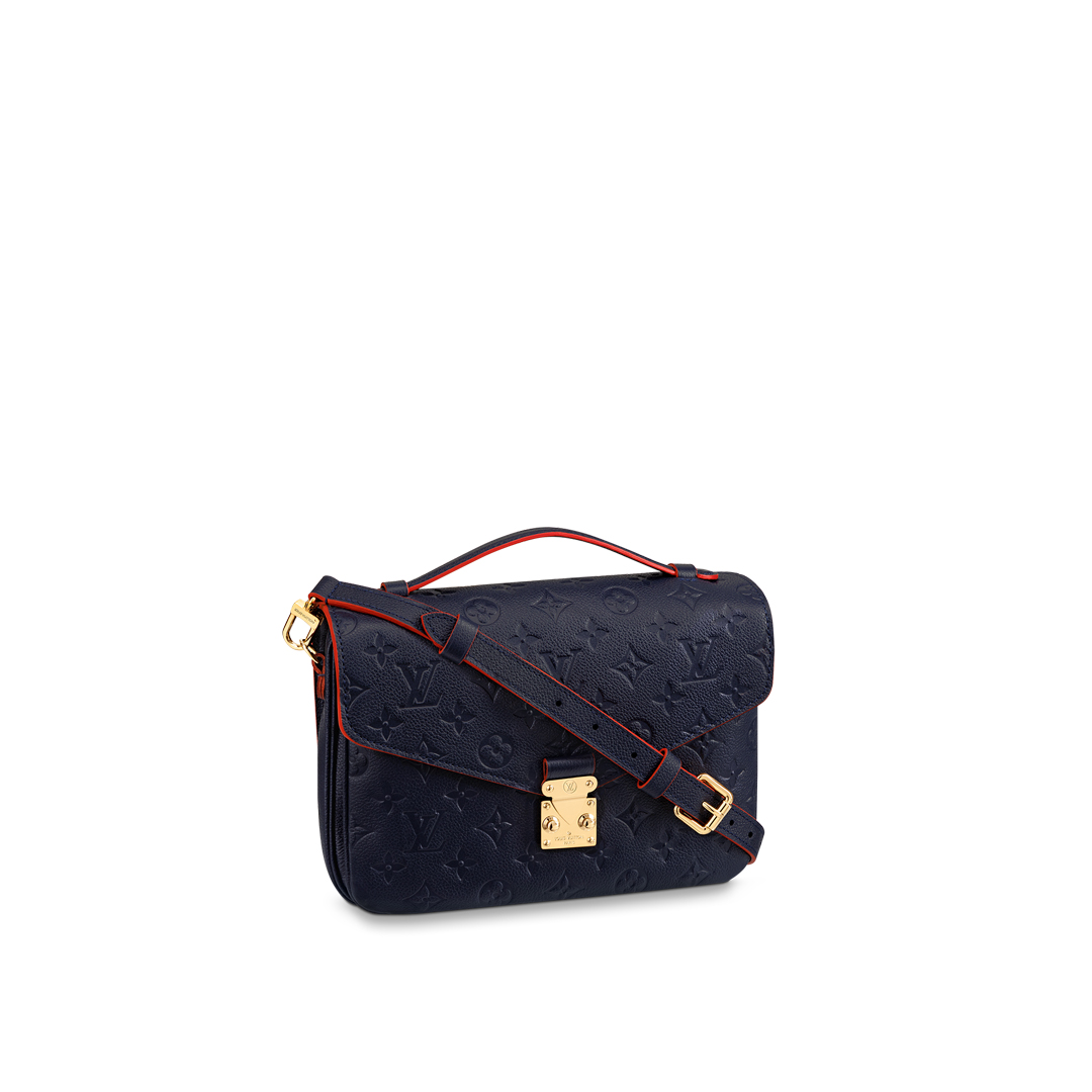 Louis Vuitton POCHETTE METIS Handbag Monogram Empreinte M44071 Navy Blue/Red